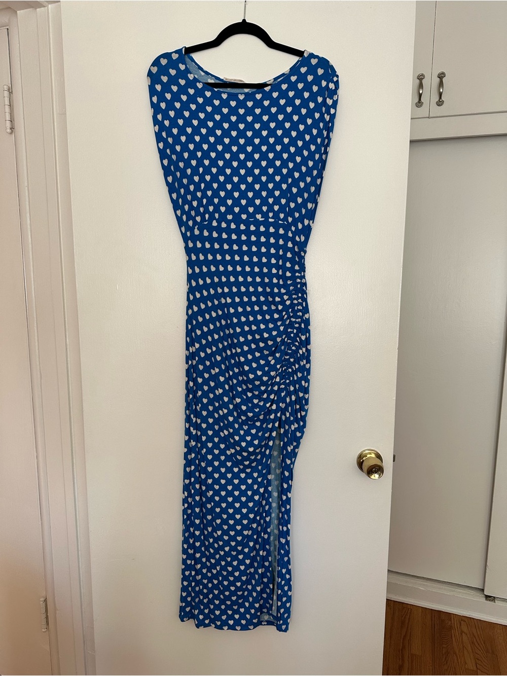 Free People Blue Heart Print Maxi Dress